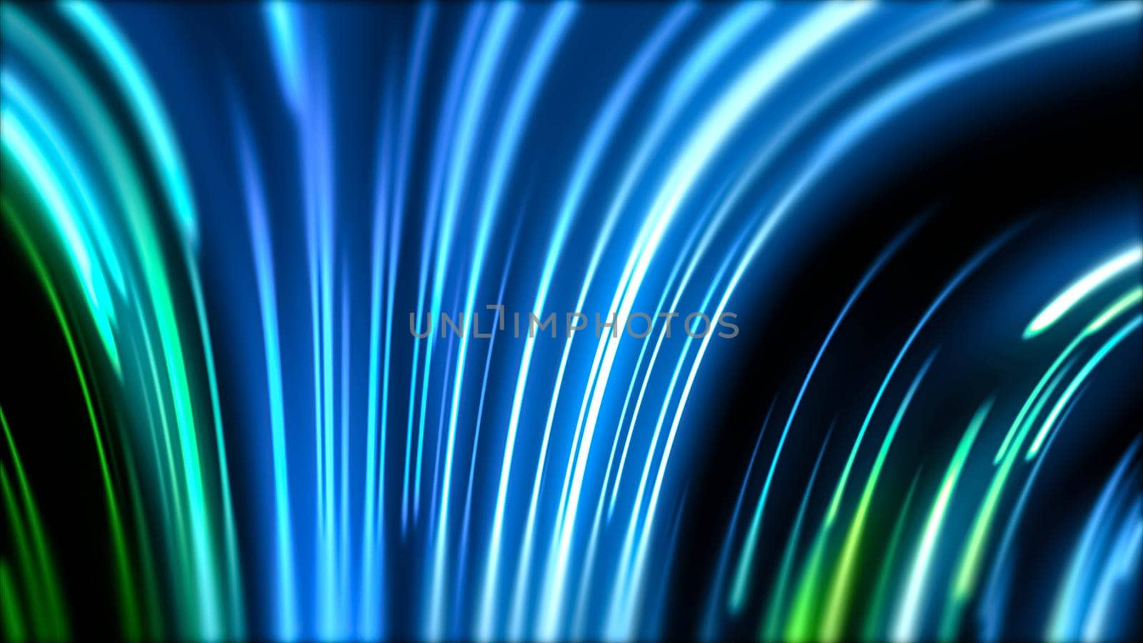 Glowing lines, blue violet neon lights, laser show, night club, equalizer, abstract fluorescent background, optical illusion, virtual reality