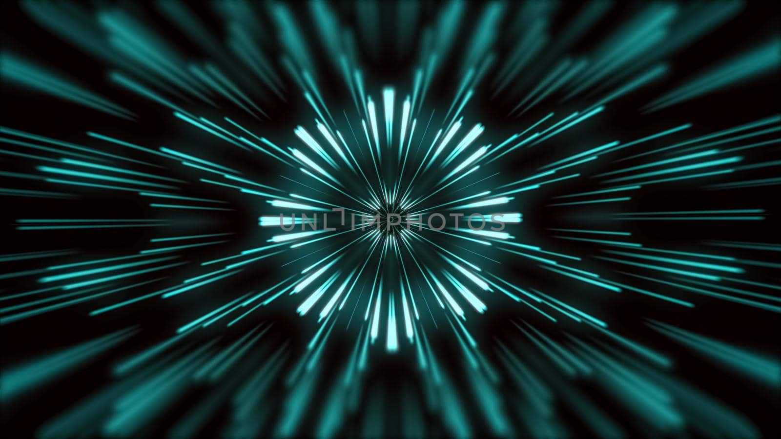 Flying lines into digital technologic tunnel. Futuristic technology abstract background with lines for network, big data, data center, server, internet, speed.
