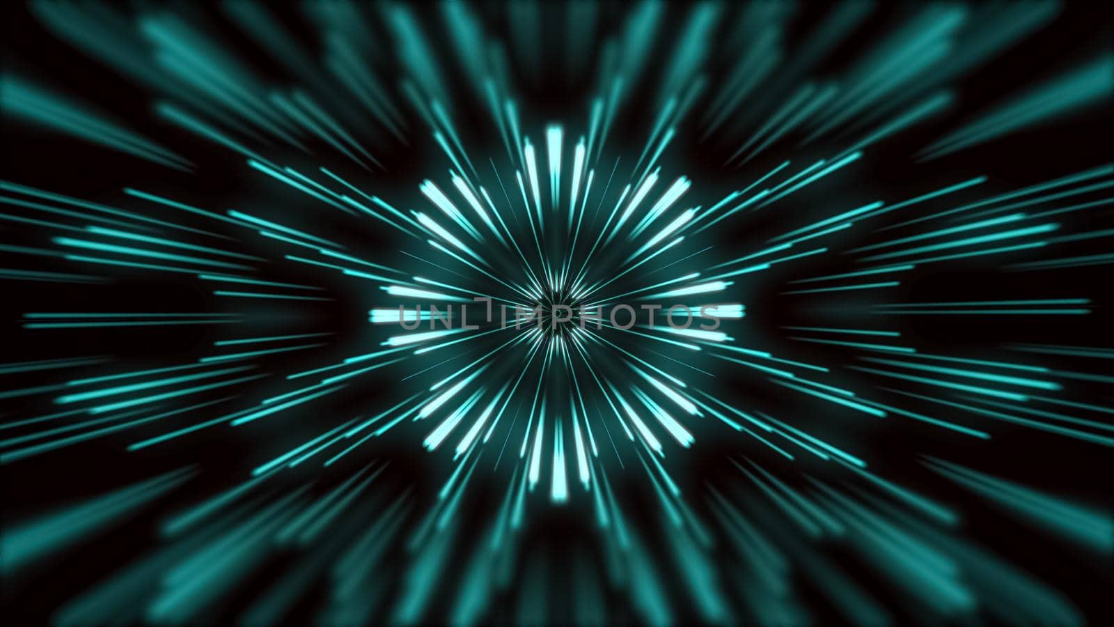 Flying lines into digital technologic tunnel. Futuristic technology abstract background with lines for network, big data, data center, server, internet, speed.