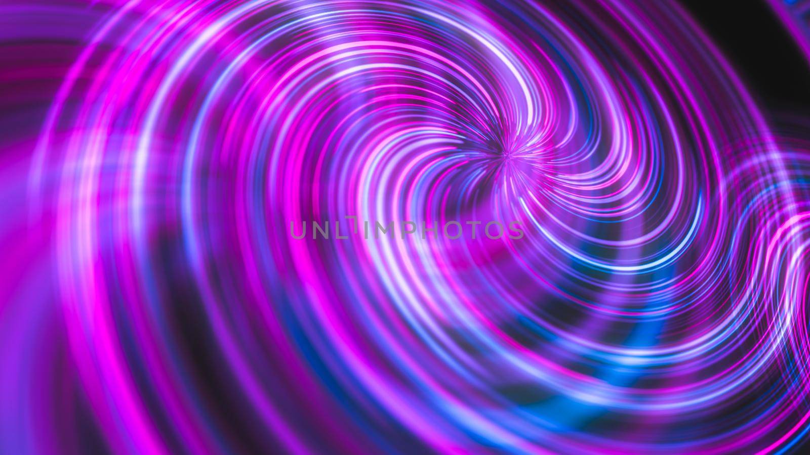 bright ultraviolet background line by line form a neon spiral