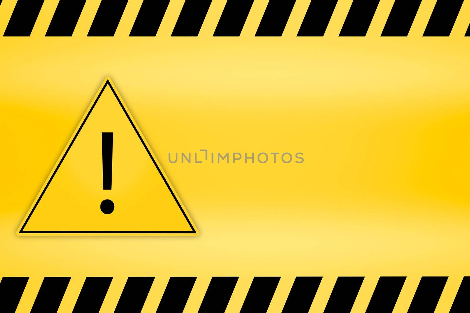 exclamation mark in triangle frame attention caution danger sign and warning line hazard warnings to attract attention 