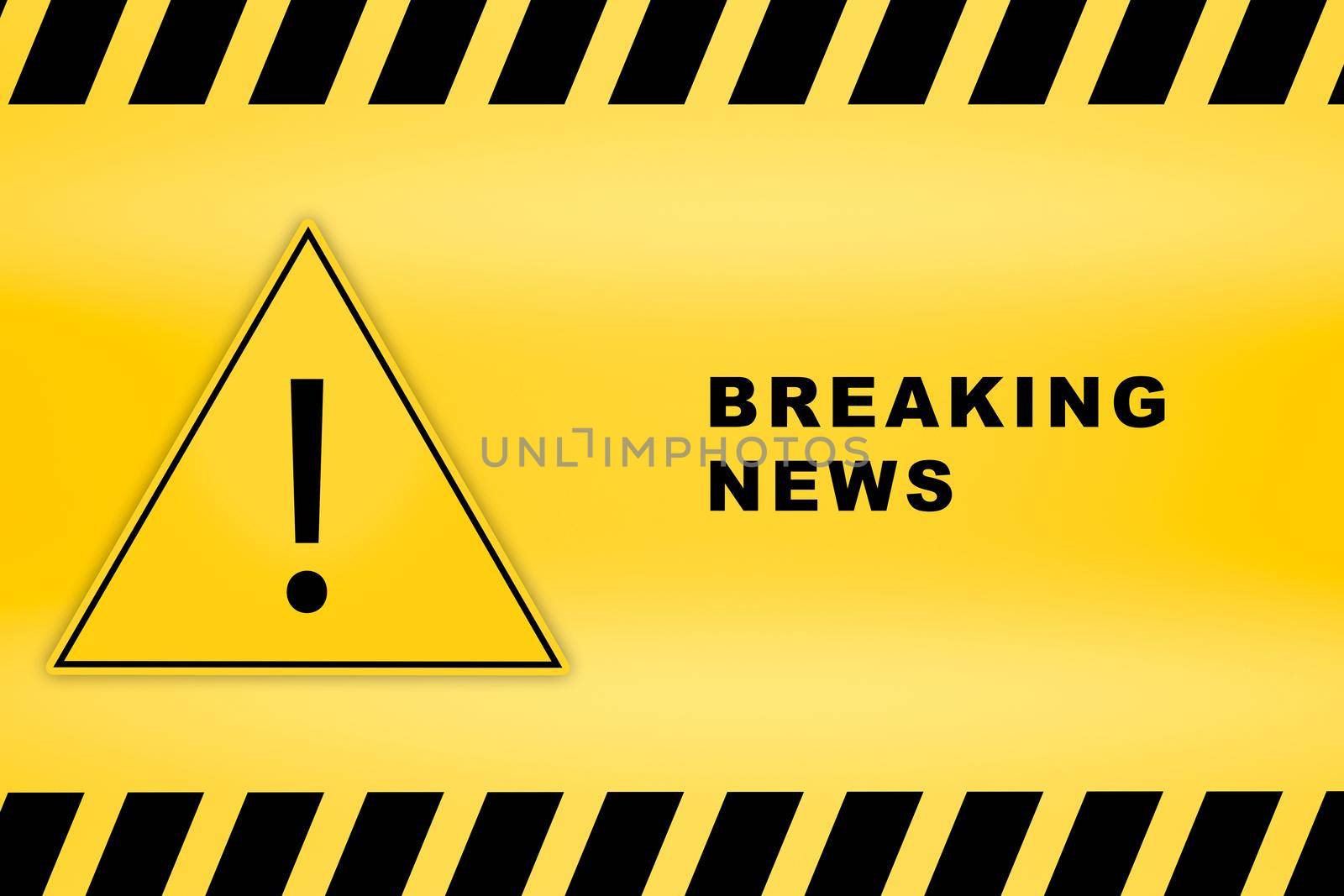 inscription breaking news on caution lines backgrounds Worn hazard stripes warning tapes danger signs