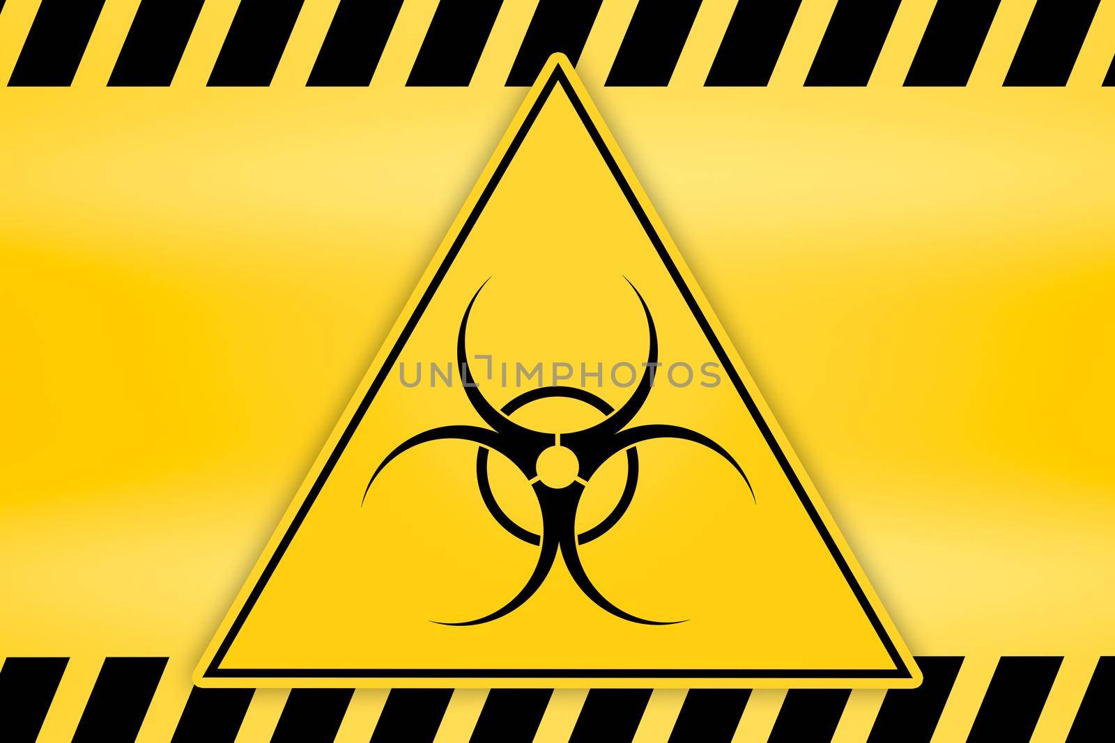 Danger ribbon and sign Attention biohazard and falling warning signs Caution tape restricted access safety and hazard stripes alert symbols