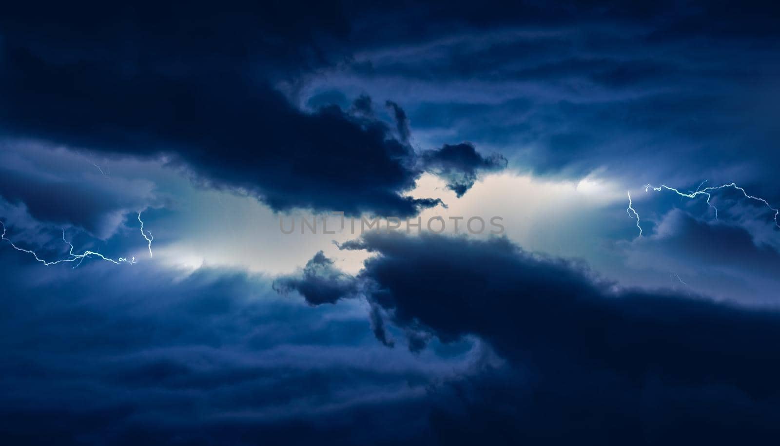 Thunderstorms are massive clouds with thunder and lightning discharges in the sky