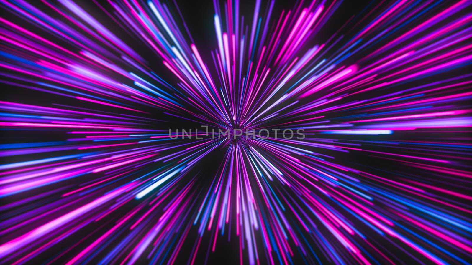 neon rays moving to the center, bright pink nightlife background