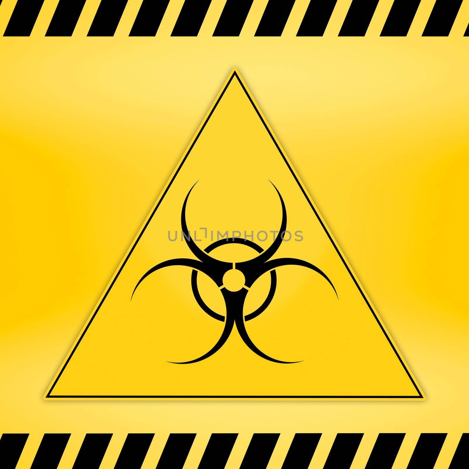 Danger ribbon and sign Attention biohazard and falling warning signs Caution tape restricted access safety and hazard stripes alert symbols