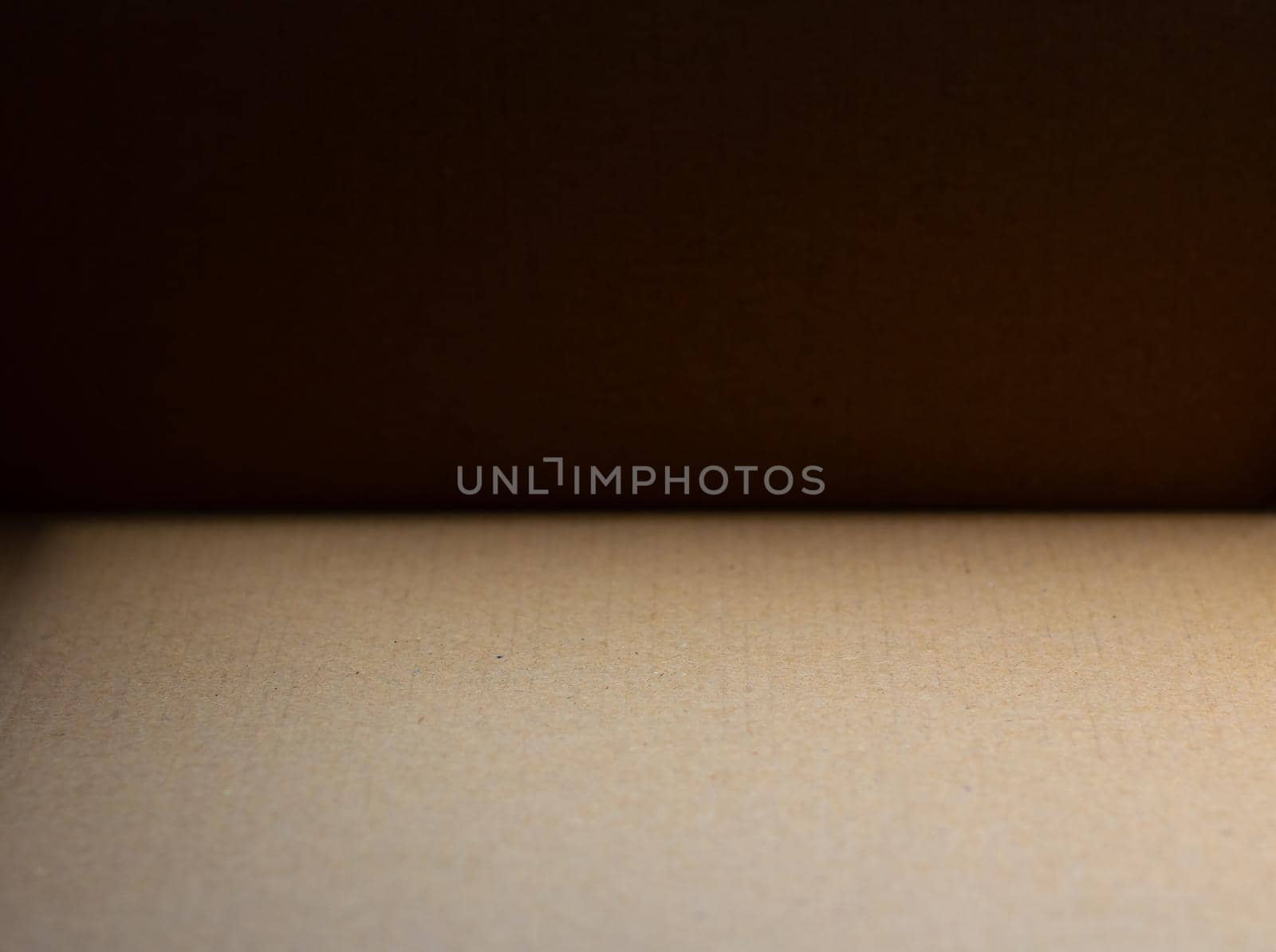 Cardboard wall and floor Brown paper background