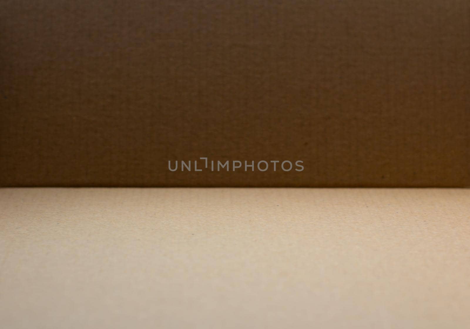 Cardboard wall and floor Brown paper background
