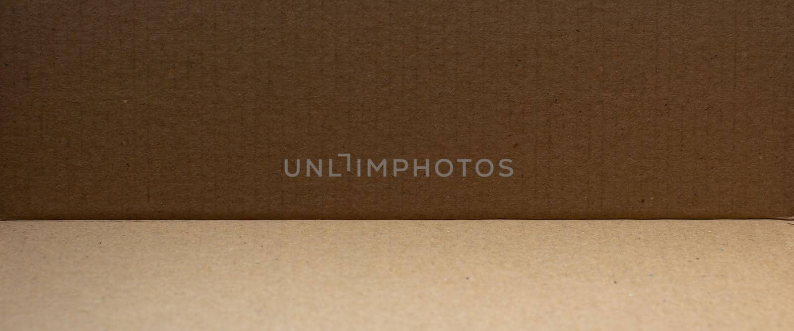 Cardboard wall and floor Brown paper background