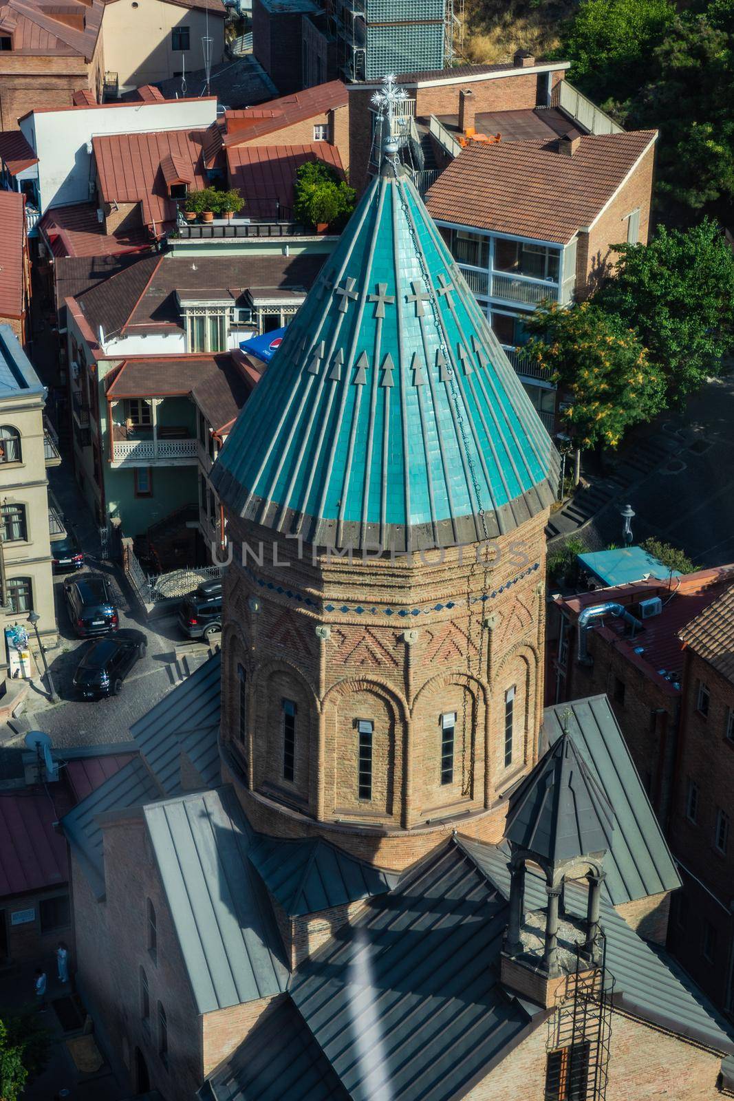 Surb Gevork cathedral in Old town of Tbilisi, capital city of Georgia