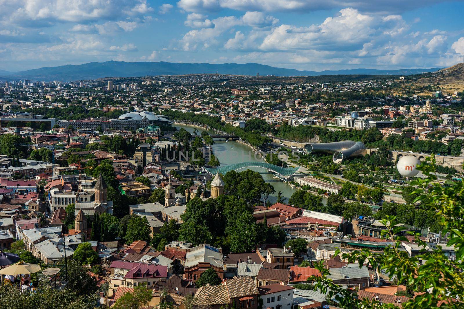 Cityscape of Old Tbilisi's architecture, capital city of Georgia