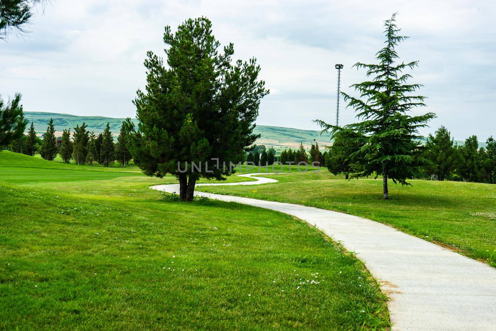 Golf grassland in kakheti, Georgia by Elet