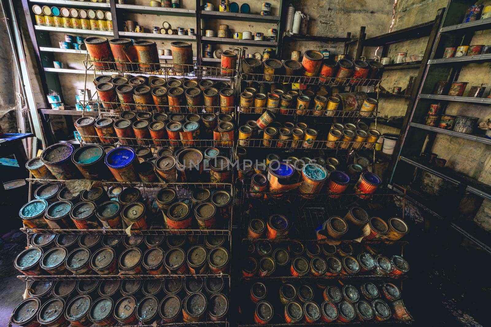 Urbex, old Abandoned paintshop somewhere in Belgium.
