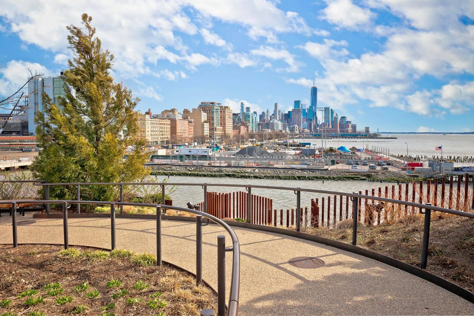 New York City skyline view from Little Island, United states of America