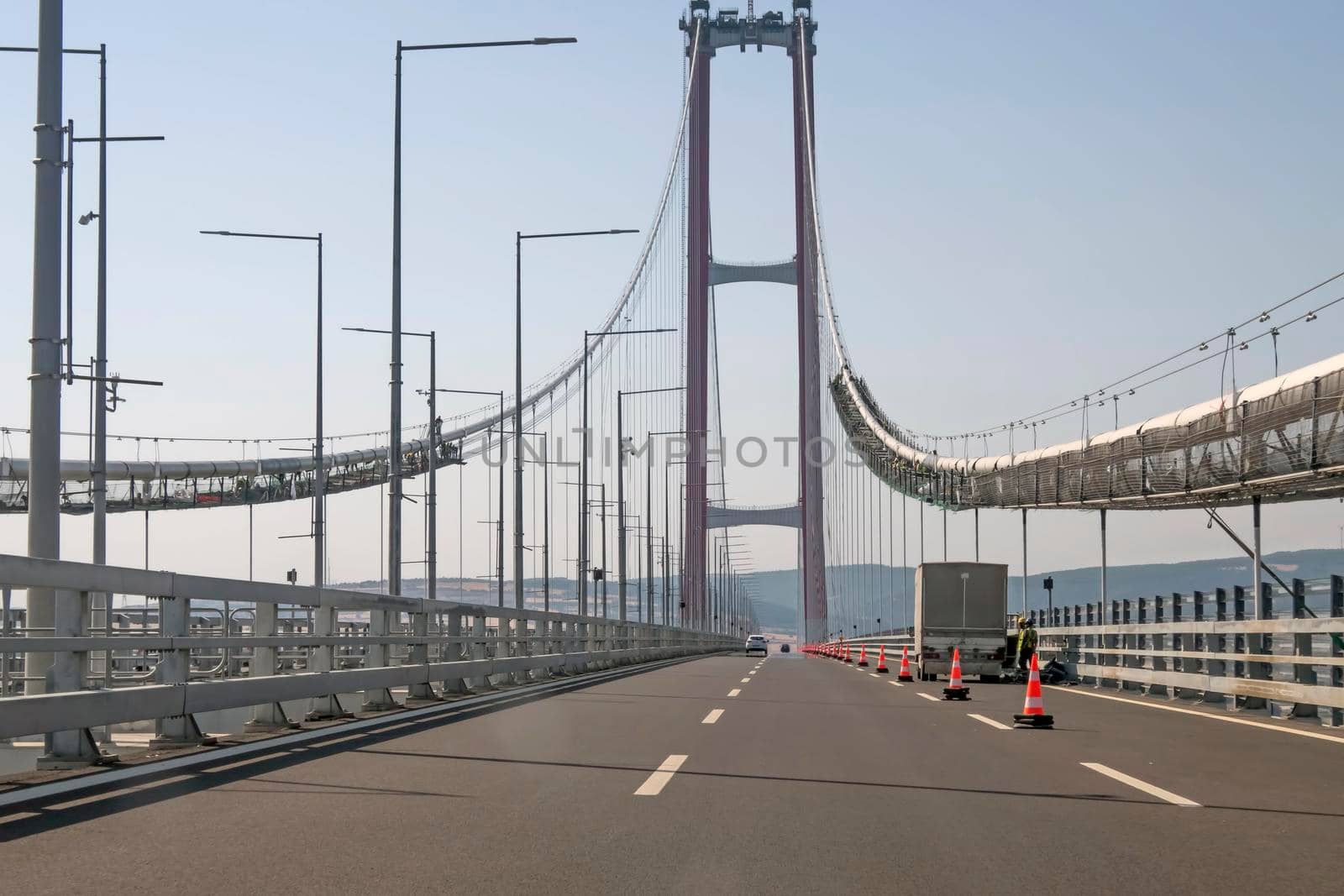 1915 Canakkale bridge in Dardanelles by yilmazsavaskandag