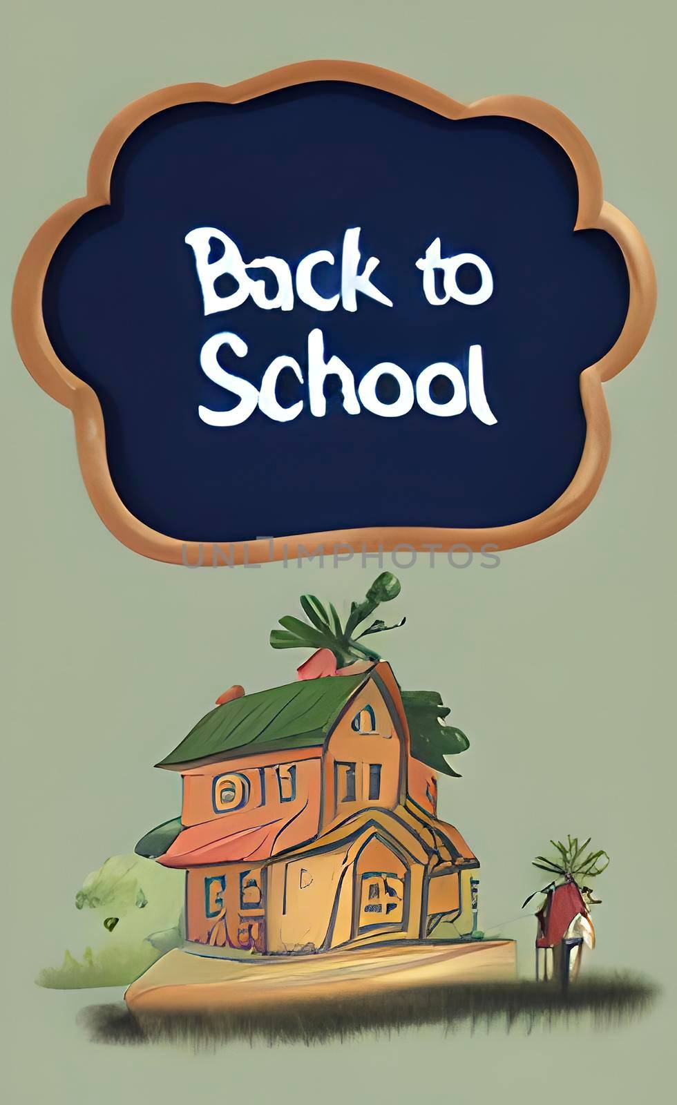 back to school written on board for background by yilmazsavaskandag