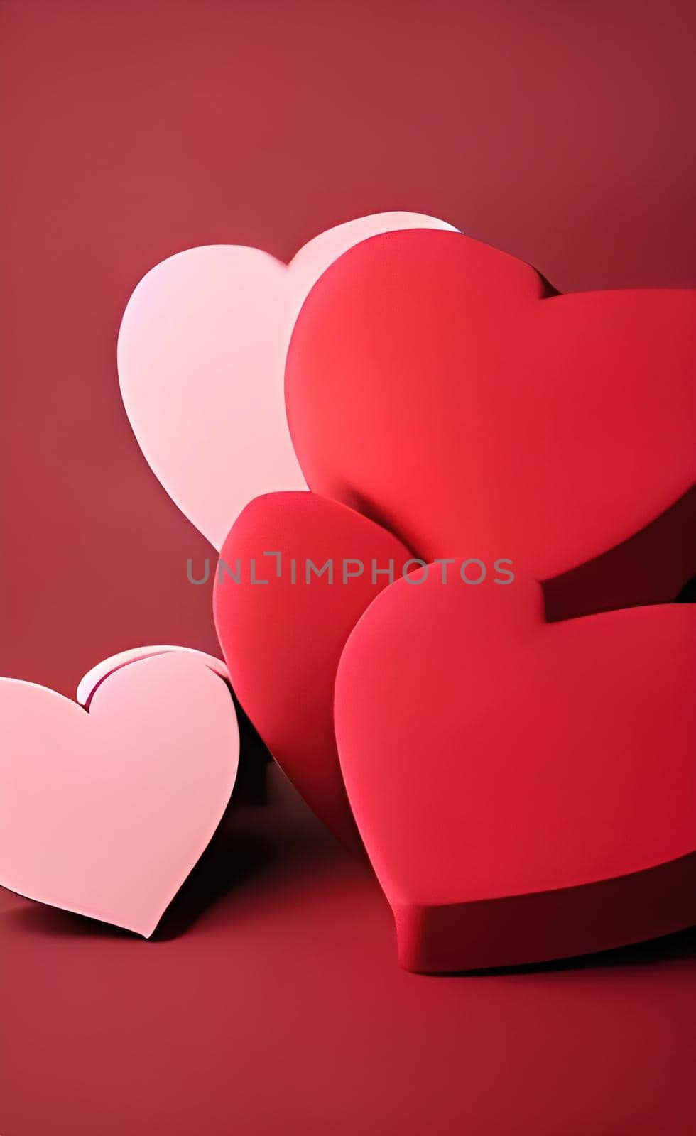 red hearts for special days and celebrations