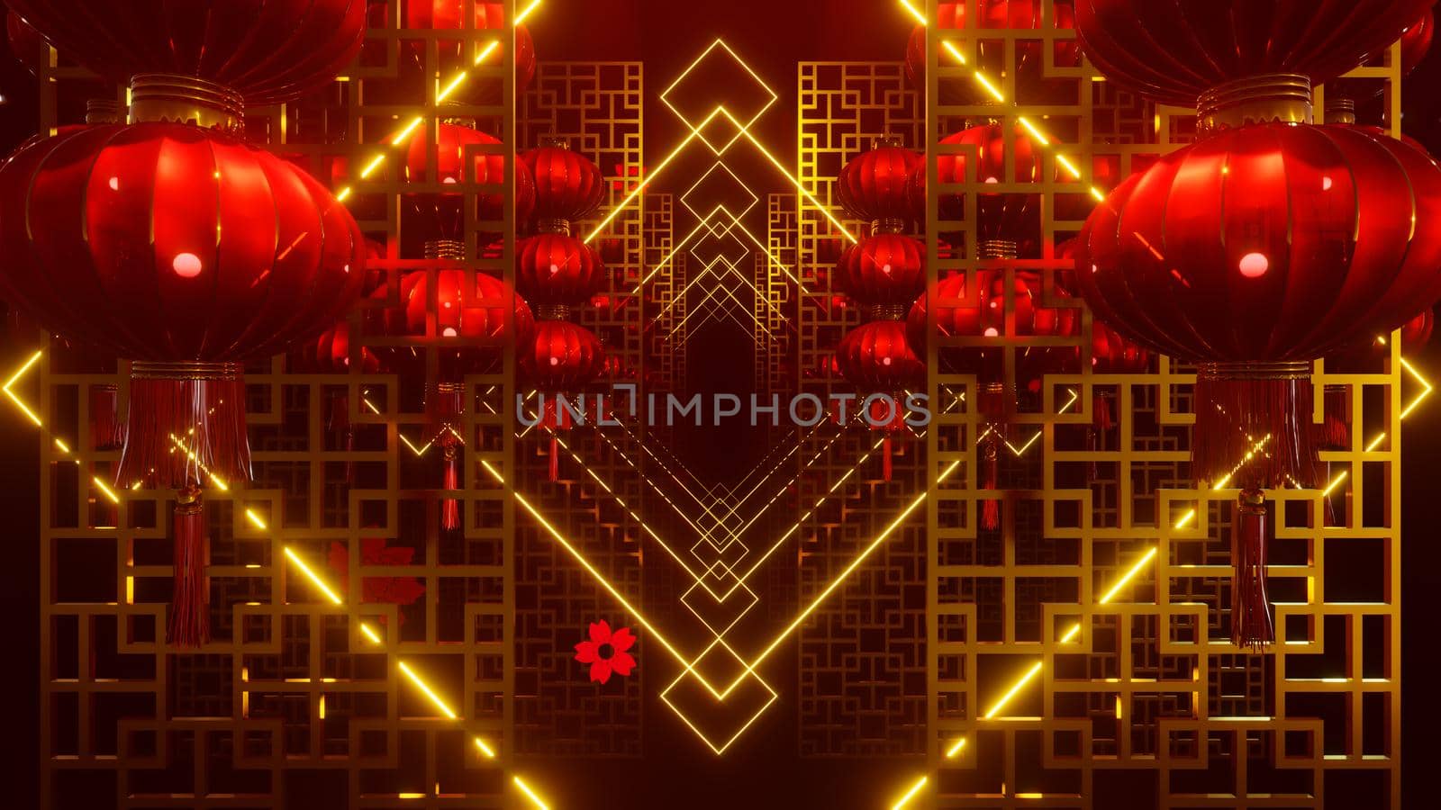 3D illustration Background for advertising and wallpaper in festival and chinese celebrate scene. 3D rendering in decorative concept.