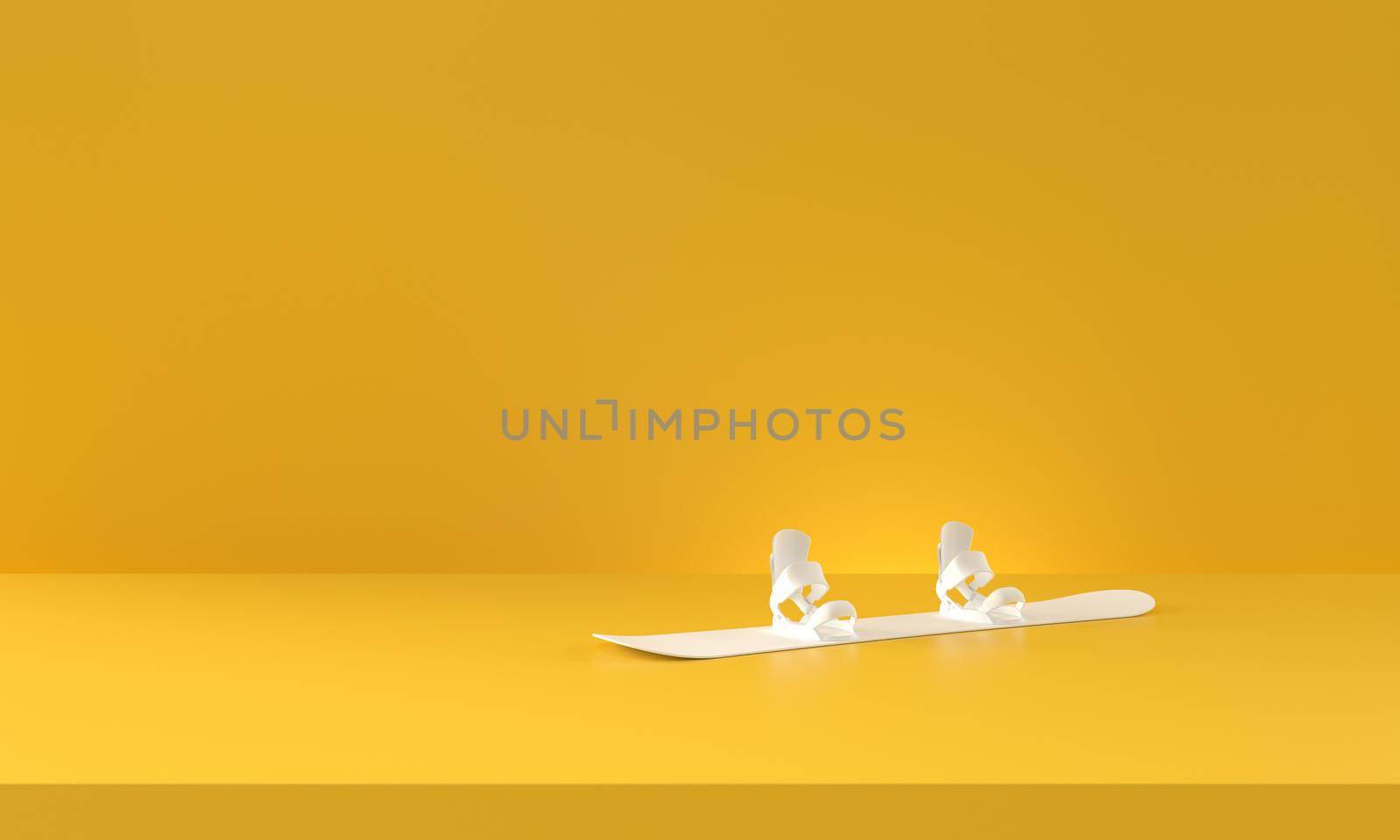 White Snowboarding on yellow background. by ImagesRouges
