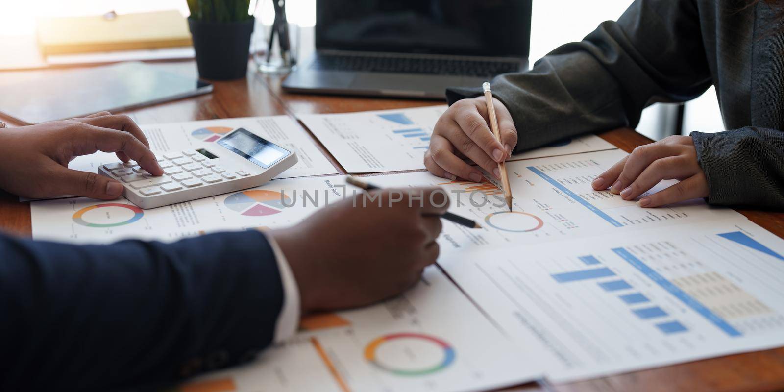 Business People Planning Strategy Analysis from financial document report