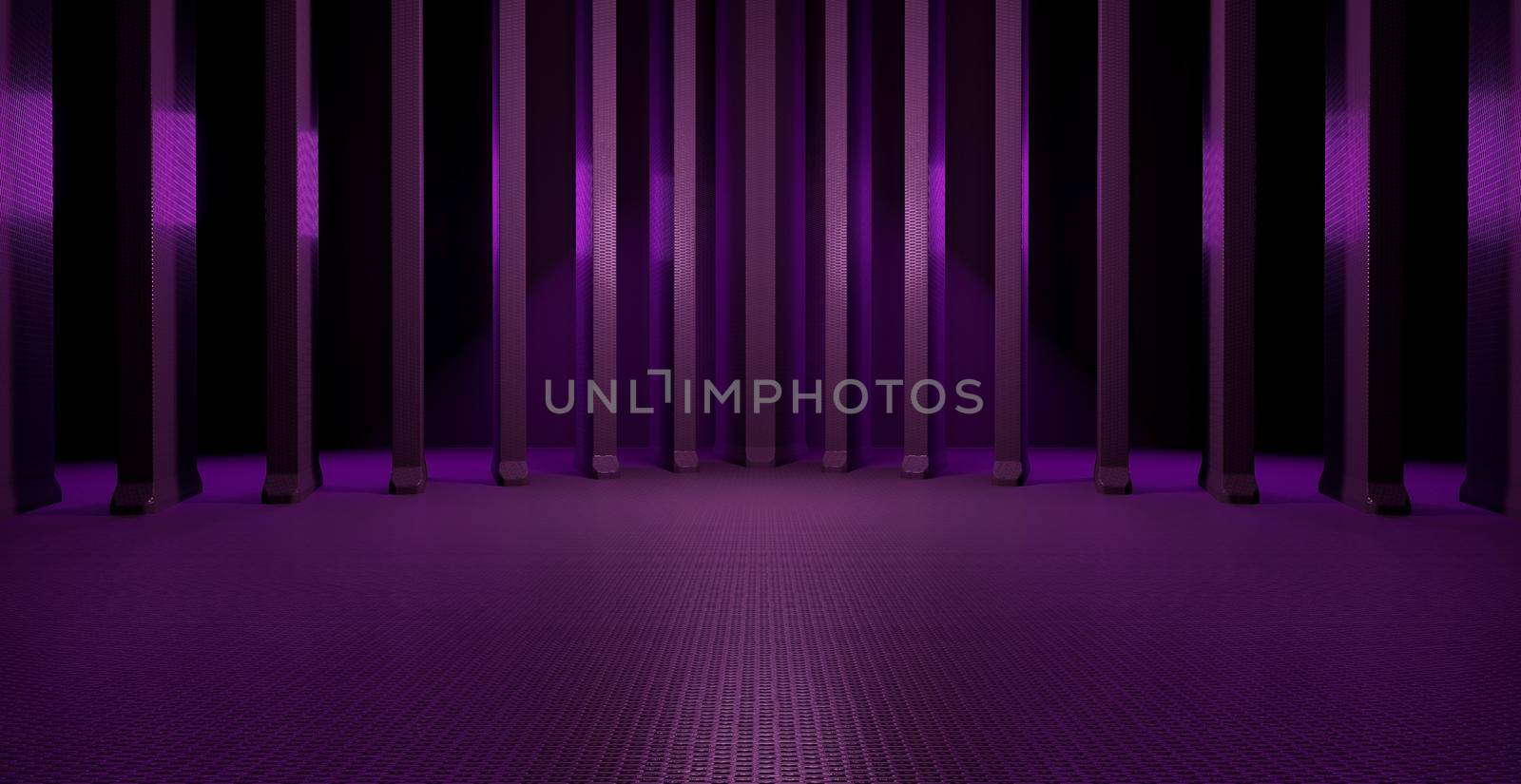 Abstract Futuristic Reflective Studio Room Night Dark Banner Background Wallpaper Alien Futuristic Concept For Graphic Design 3D Illustration