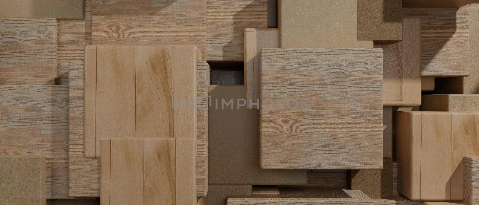 Brown wood blocks texture abstract background by yay_lmrb