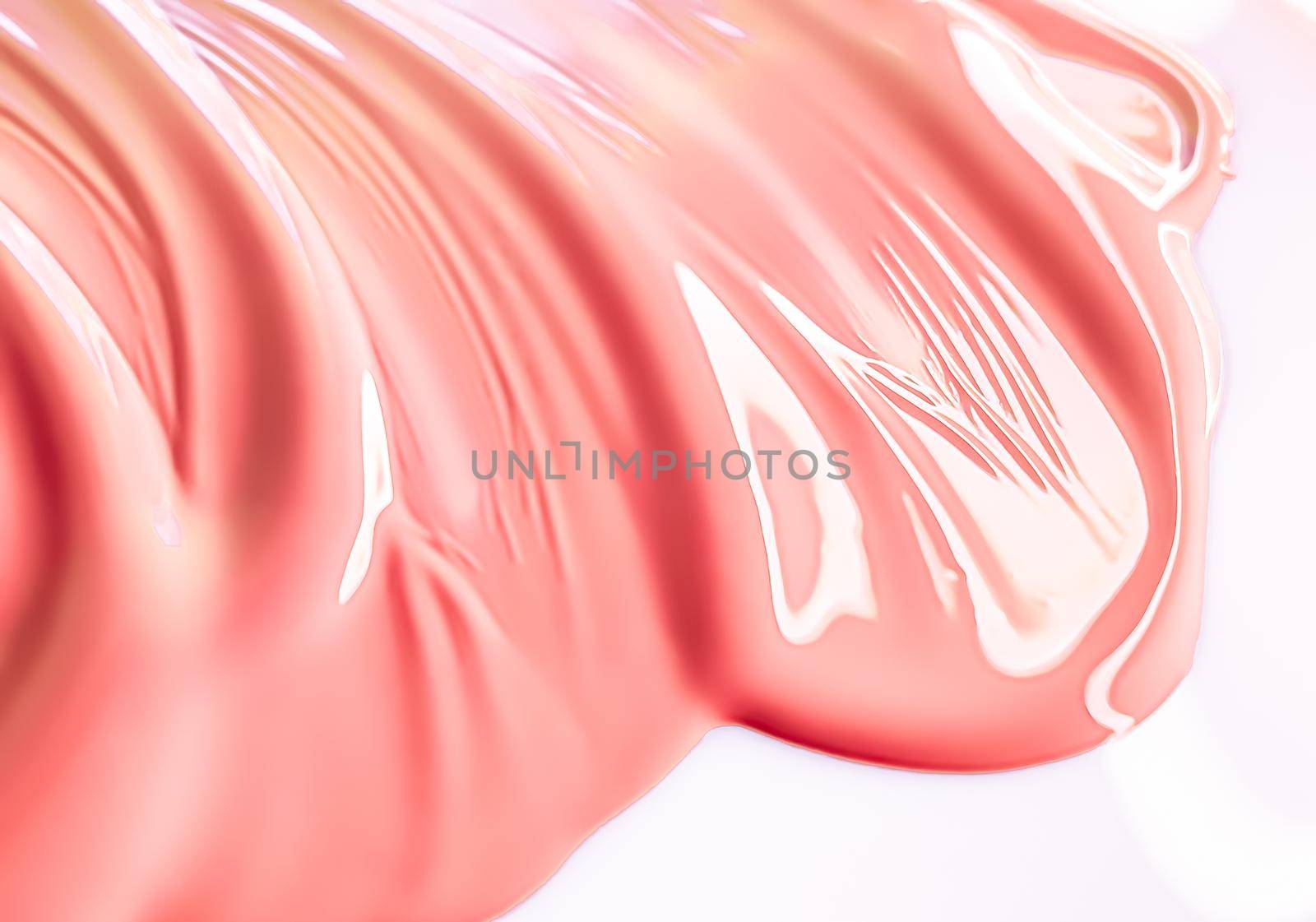 Glossy coral cosmetic texture as beauty make-up product background, skincare cosmetics and luxury makeup brand design concept