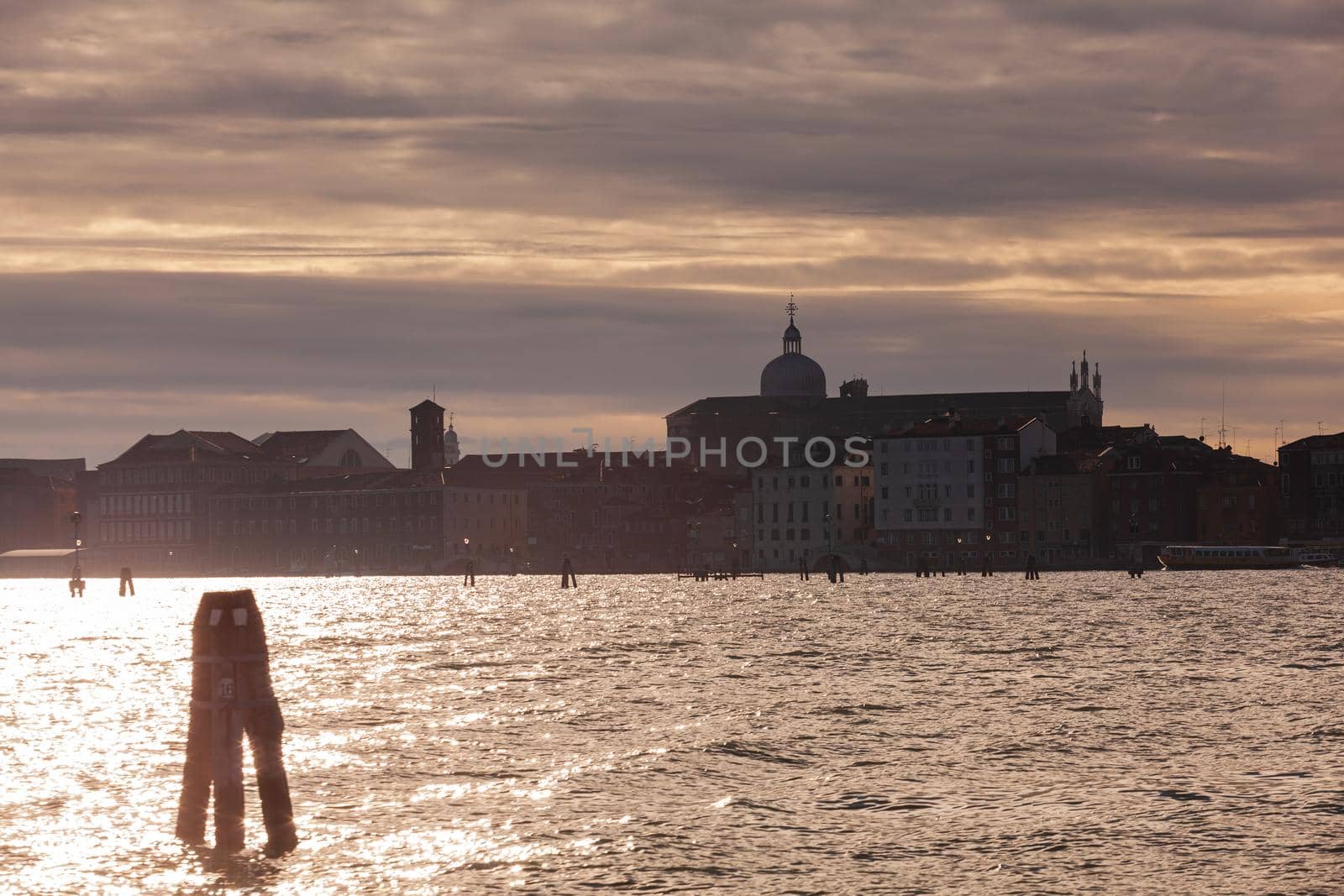 Sunlight on the Venice skyline by bepsimage