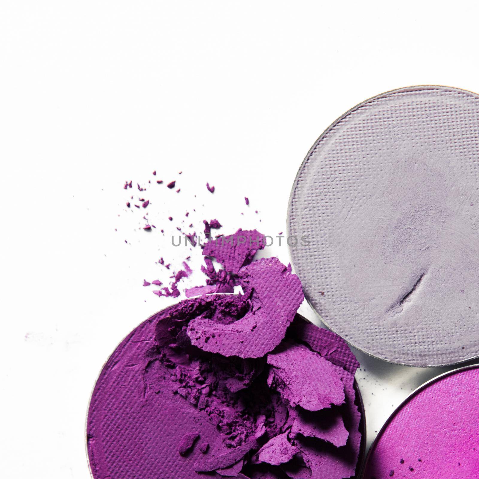 crushed make-up products - beauty and cosmetics styled concept by Anneleven