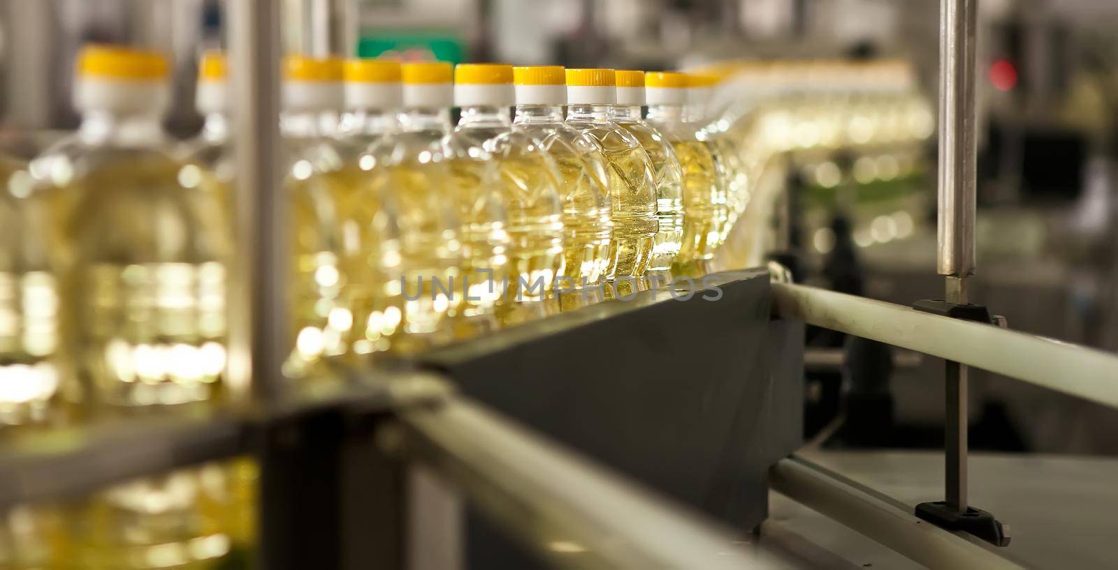 Factory for the production of edible oils. Shallow DOFF. Selective focus. Ukraine