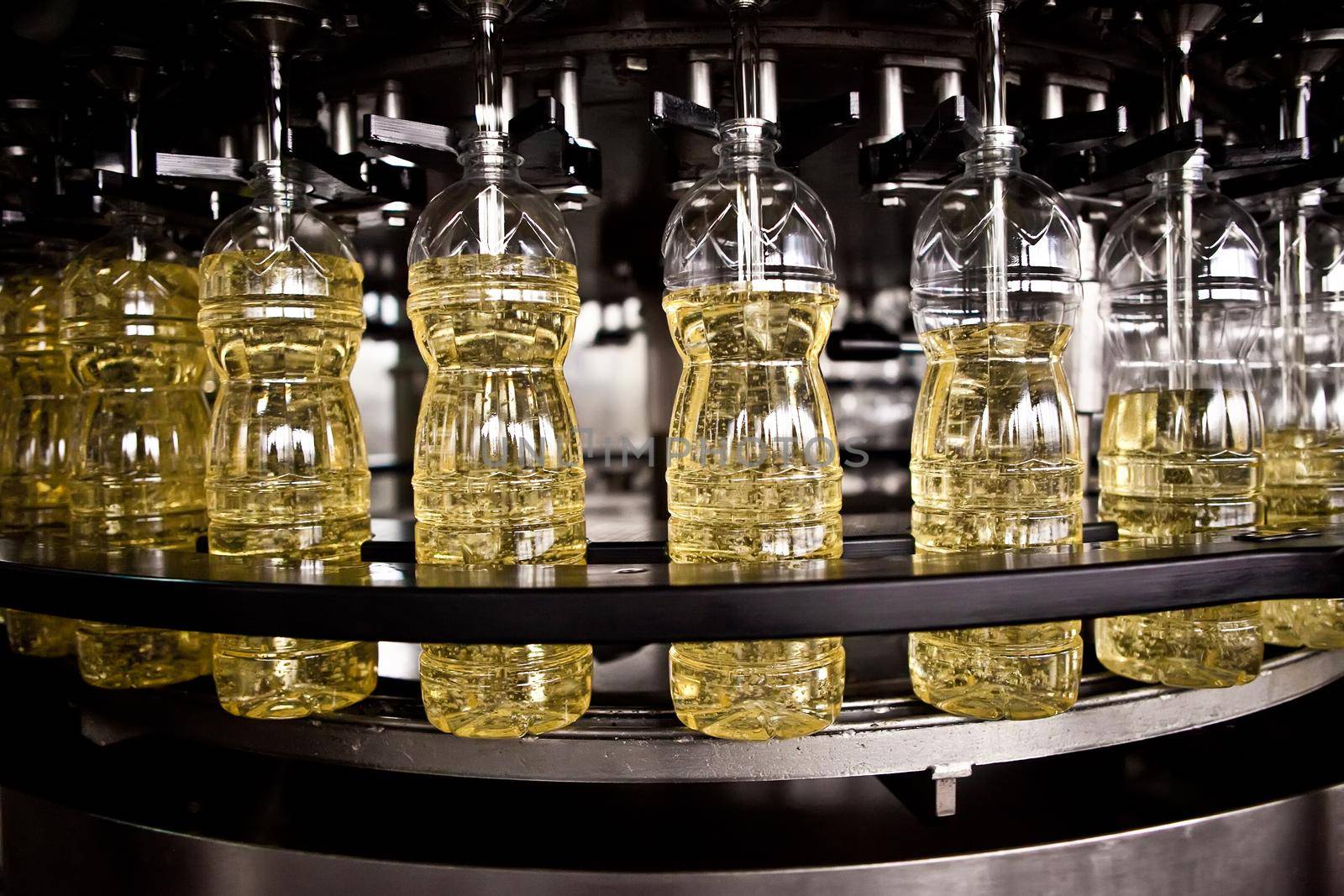 Factory for the production of edible oils. Shallow DOFF. Selective focus. Ukraine