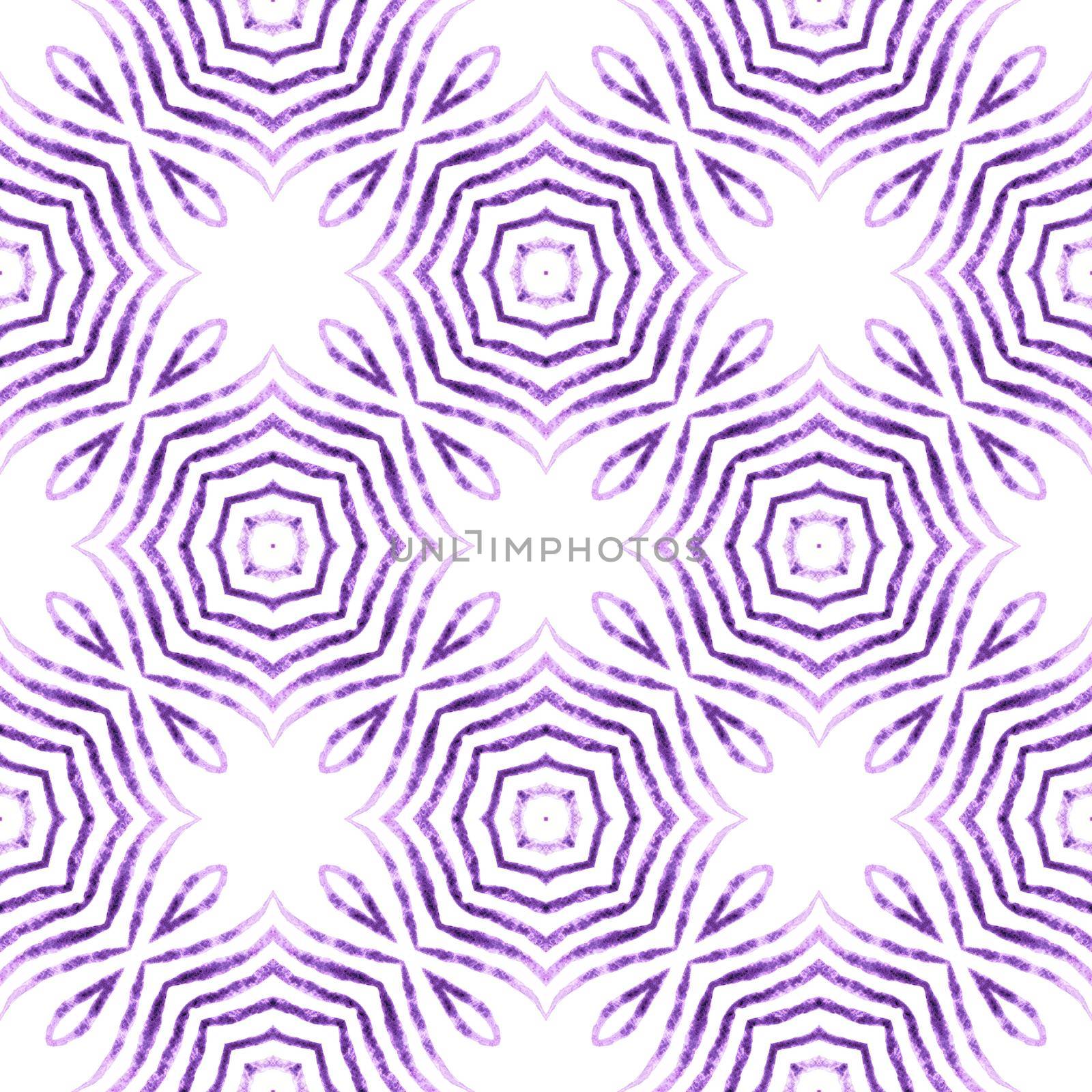 Exotic seamless pattern. Purple divine boho chic by beginagain