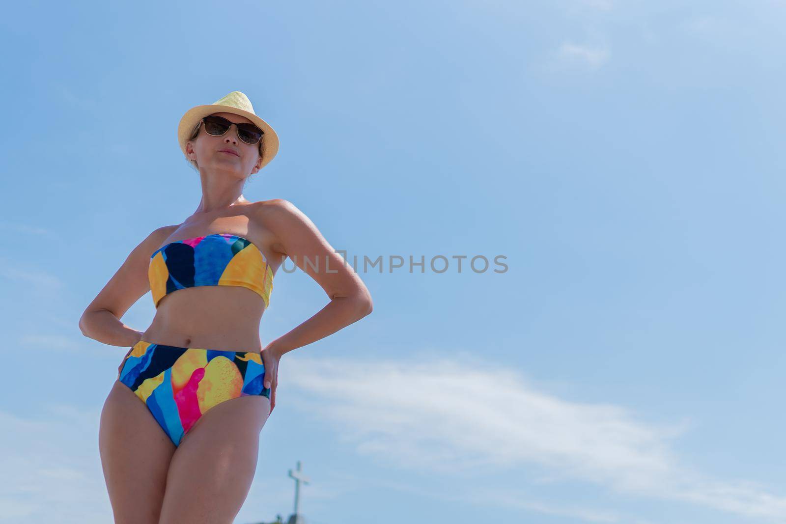 Attractiveness cross charisma girl people hat bathe fiolent sea summer, from sevastopol monastery from russia for bay nature, tourism cliff. Beautiful outdoor adventure, by 89167702191