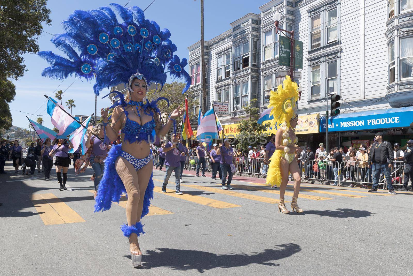 Performers dancing during the 44th Annual Carnaval parade in San Francisco, CA. by timo043850