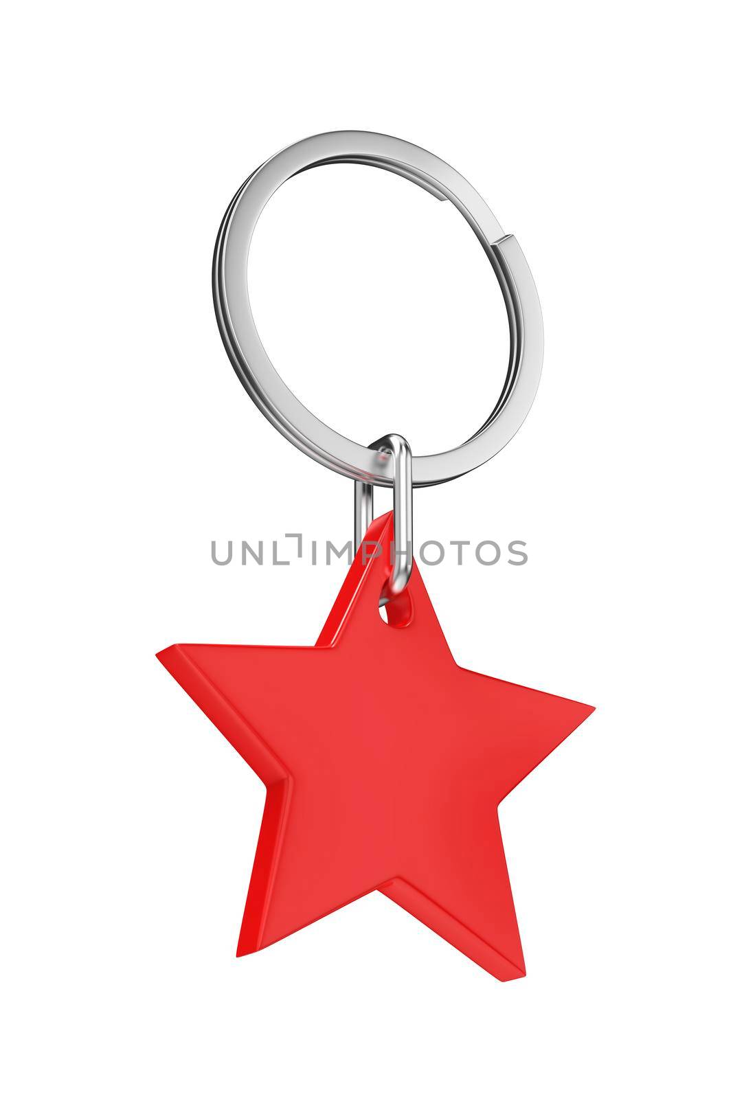 Keychain with red star by magraphics