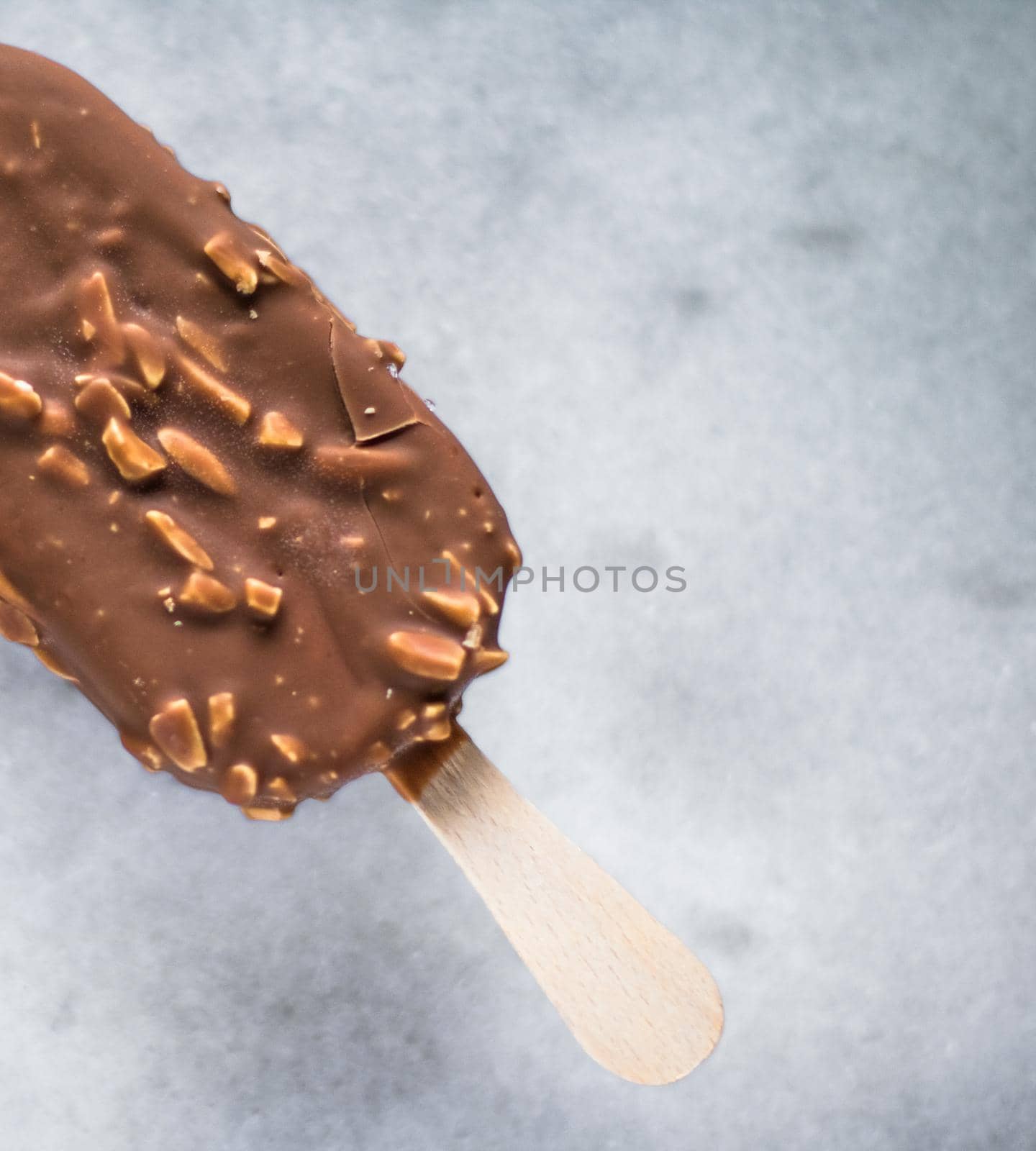 chocolate almond ice cream - pastry and sweet food styled concept by Anneleven