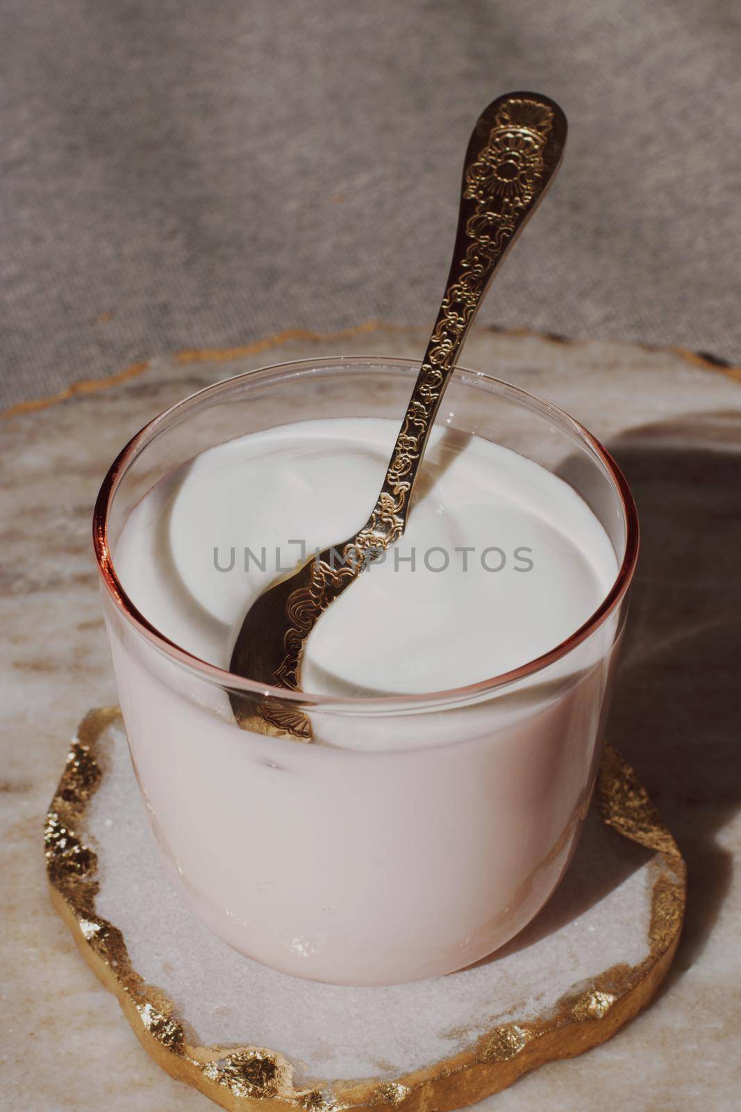 fresh creamy white yogurt by Anneleven