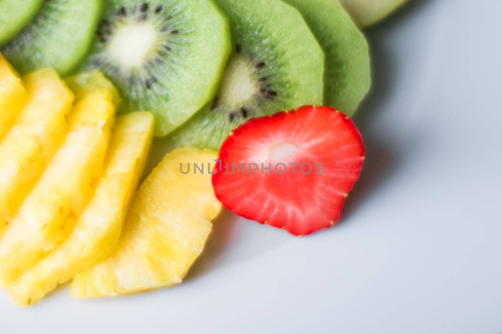 fruit plate served - fresh fruits and healthy eating styled concept by Anneleven
