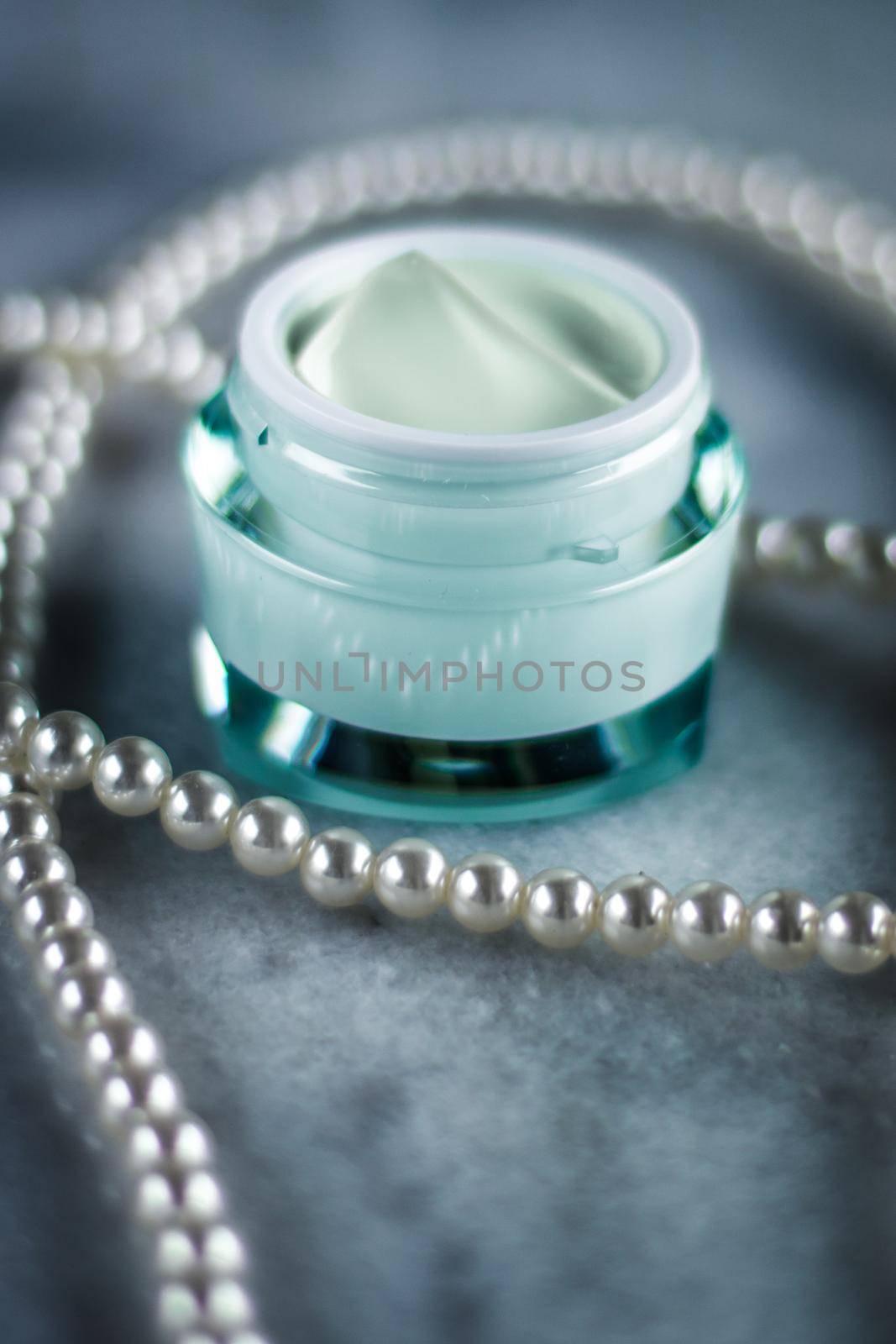 luxury cosmetic product, anti-age moisturizer with pearls - beauty, cosmetics and skincare styled concept by Anneleven