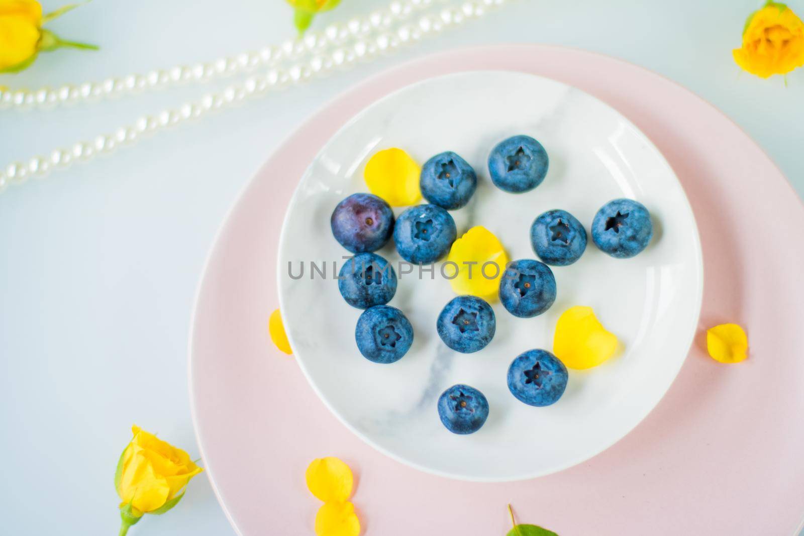 beautiful bluberries - fresh fruits and healthy eating styled concept by Anneleven