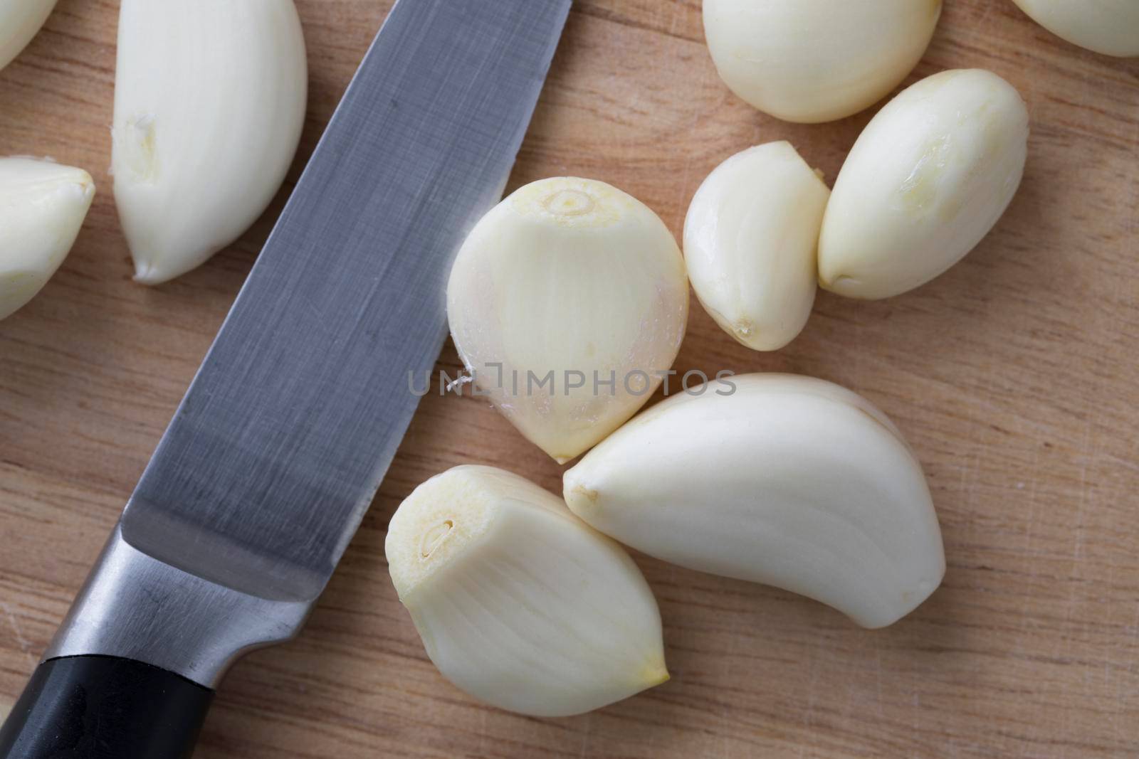 Close up of Garlic and Knife by charlotteLake