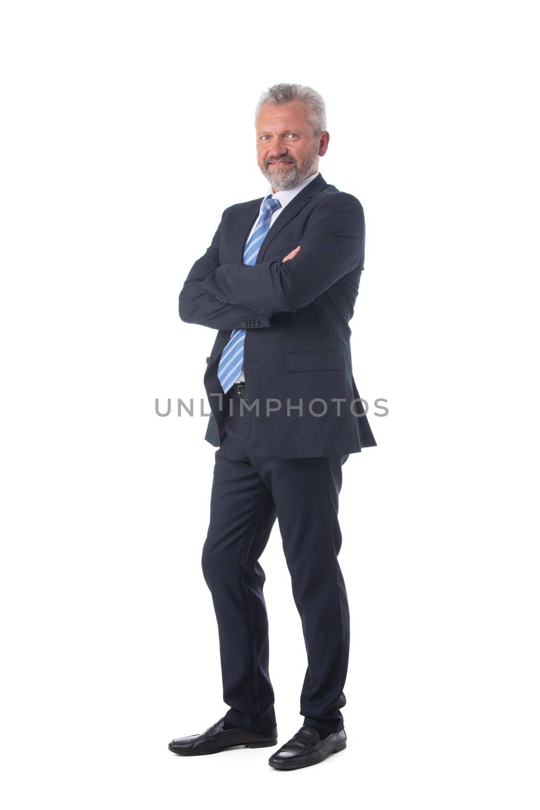 Mature businessman in formals on white by ALotOfPeople