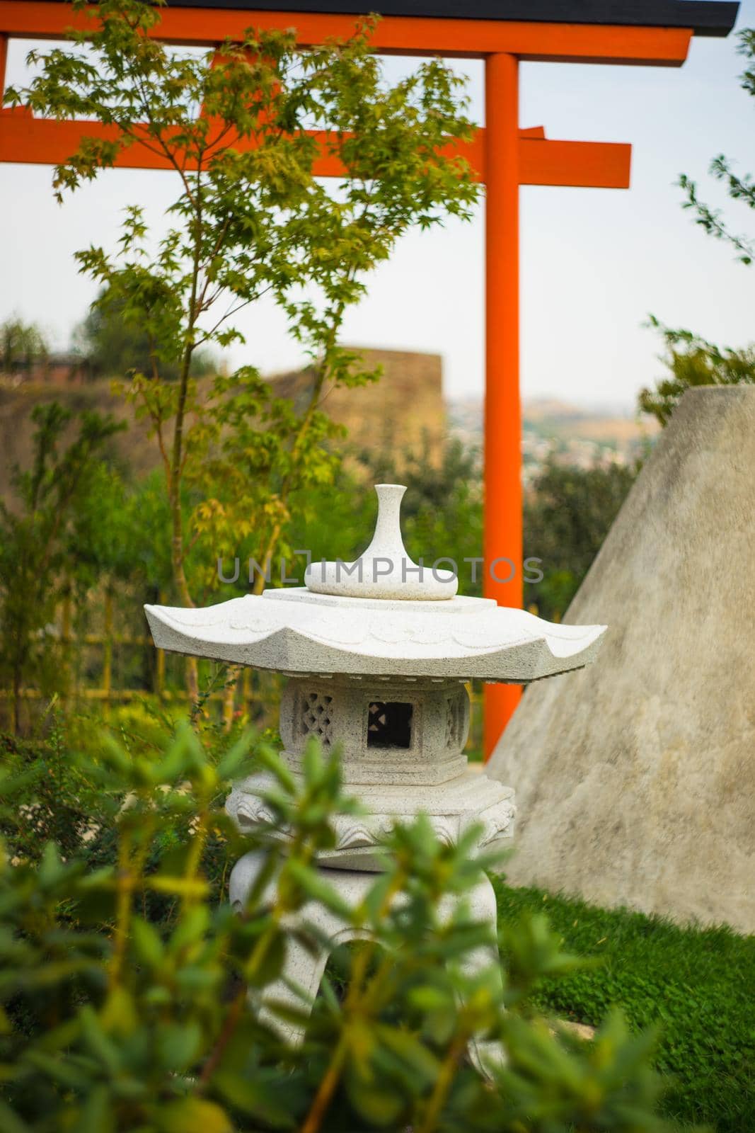 Japanese garden in botanical garden of Tbilisi, Georgia