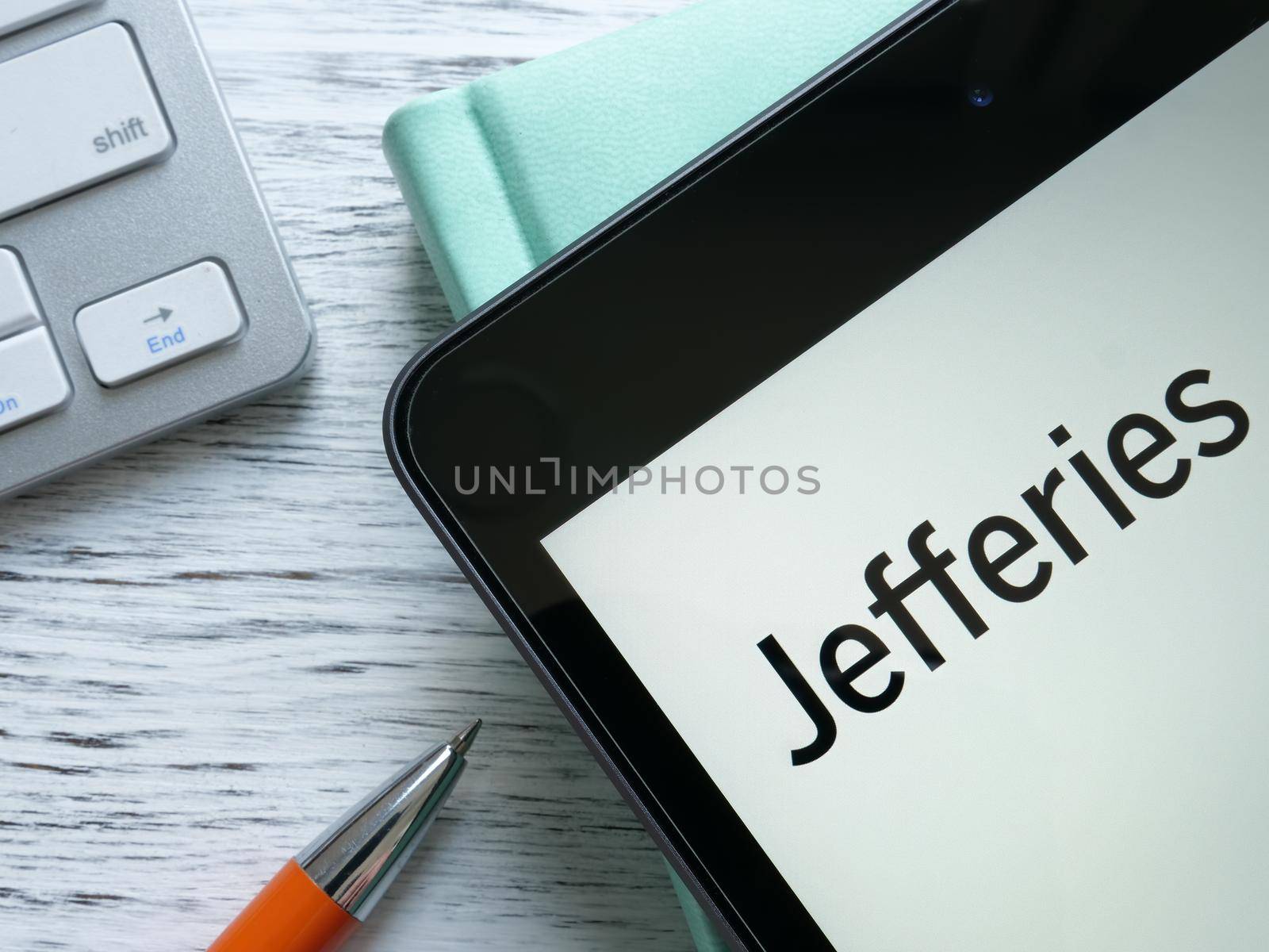 KYIV, UKRAINE - July 06, 2022. Jefferies logo. A Diversified Financial Services Company. by designer491