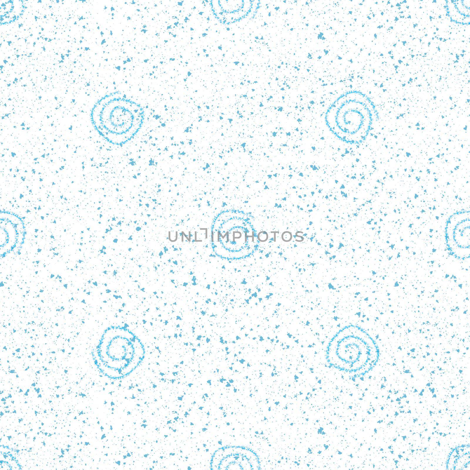 Hand Drawn Snowflakes Christmas Seamless Pattern. Subtle Flying Snow Flakes on chalk snowflakes Background. Adorable chalk handdrawn snow overlay. Quaint holiday season decoration.