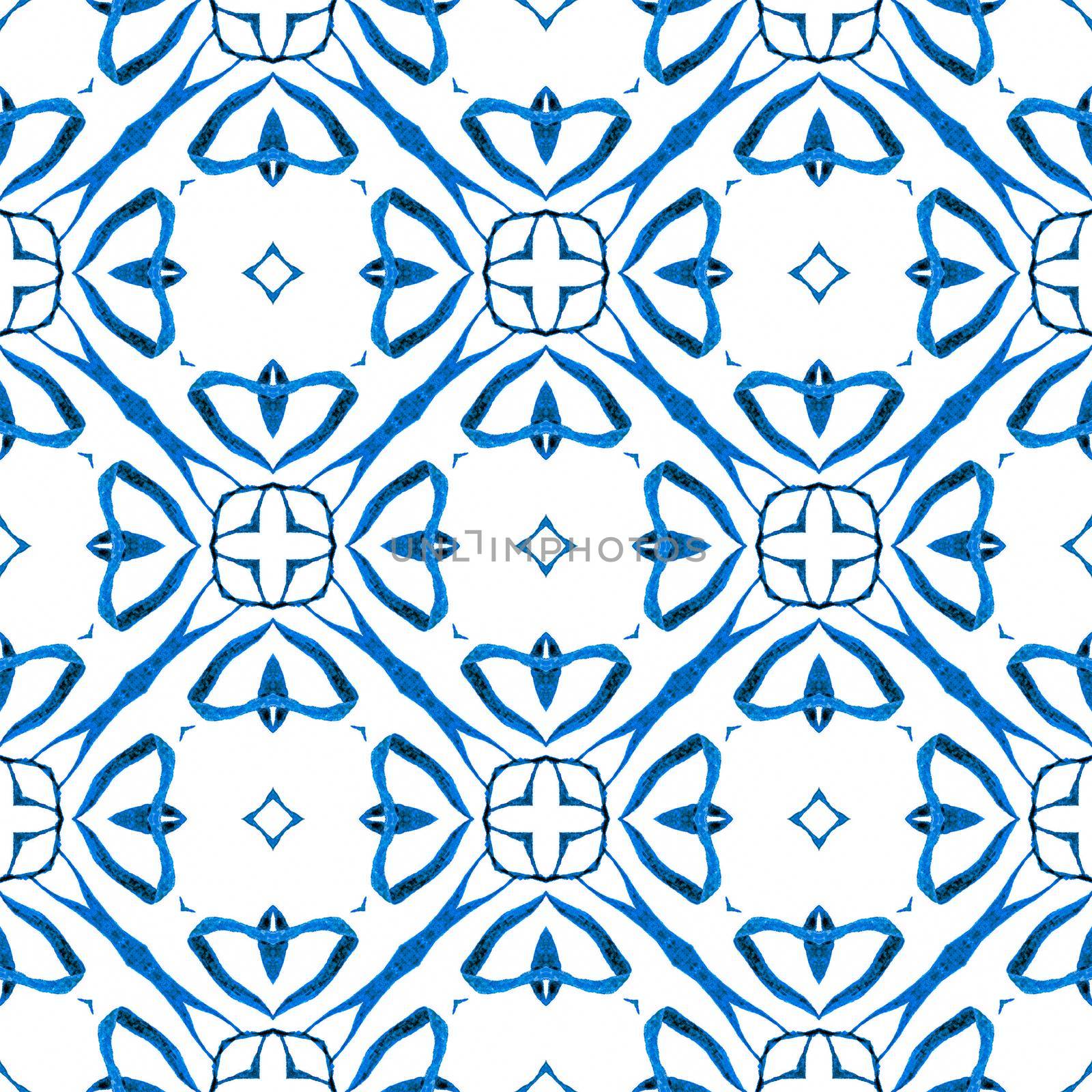 Chevron watercolor pattern. Blue Actual boho chic by beginagain