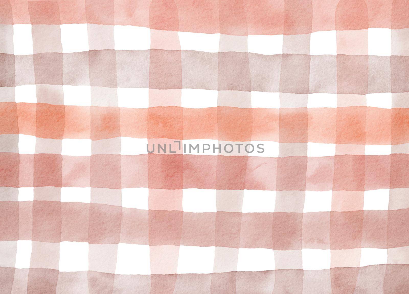 Watercolor checkered background. Watercolor pattern pastel with stripes. by ElenaPlatova
