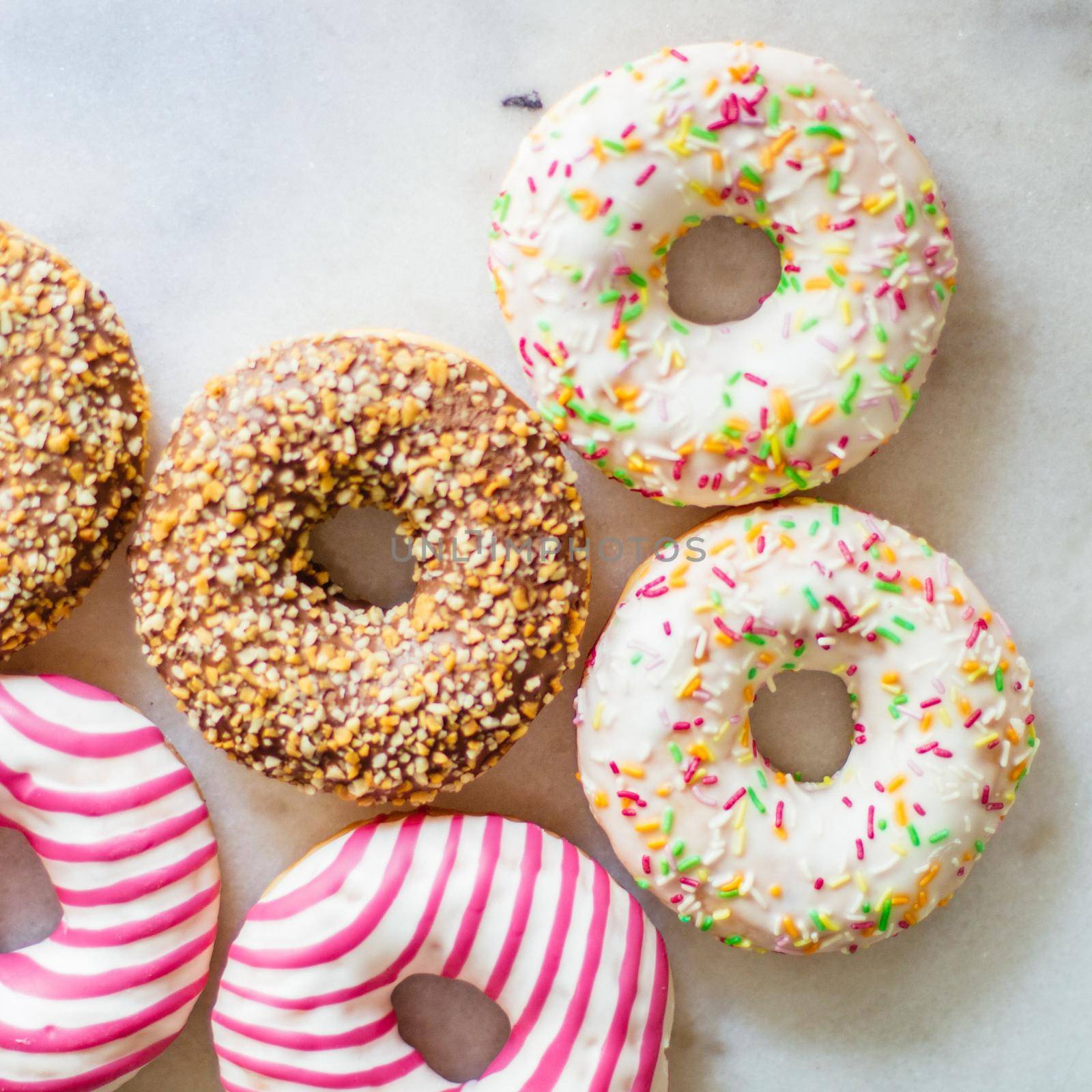 colorful donuts - pastry and sweet food styled concept, elegant visuals