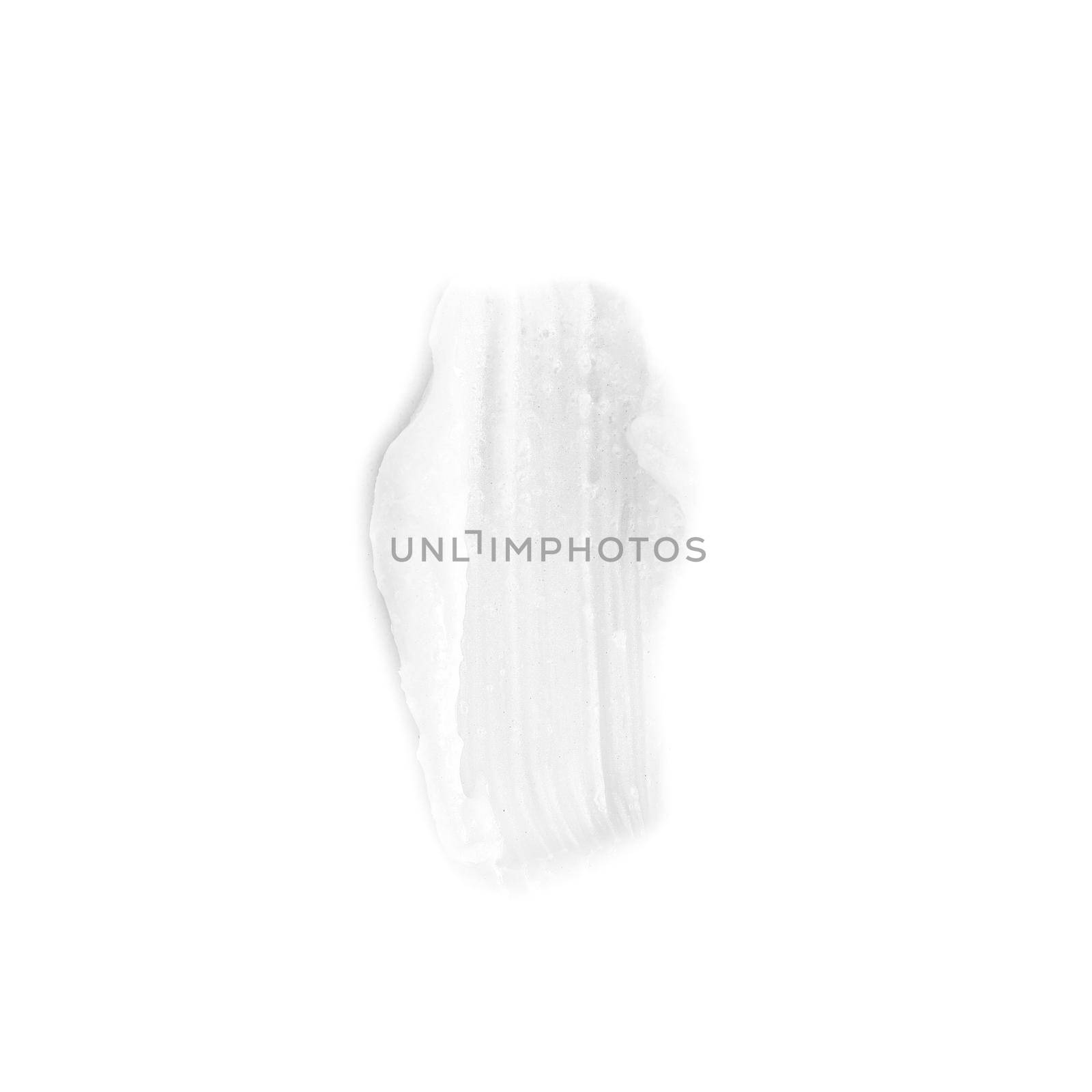 sample of natural body scrub isolated on white - organic cosmetics and textures styled concept