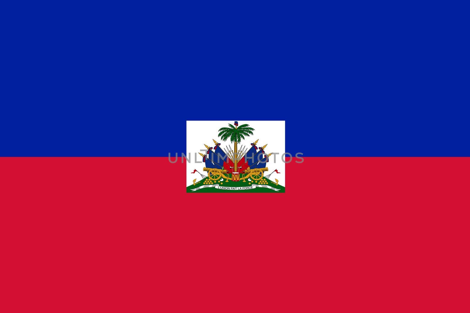 A Haiti flag background illustration red blue crest